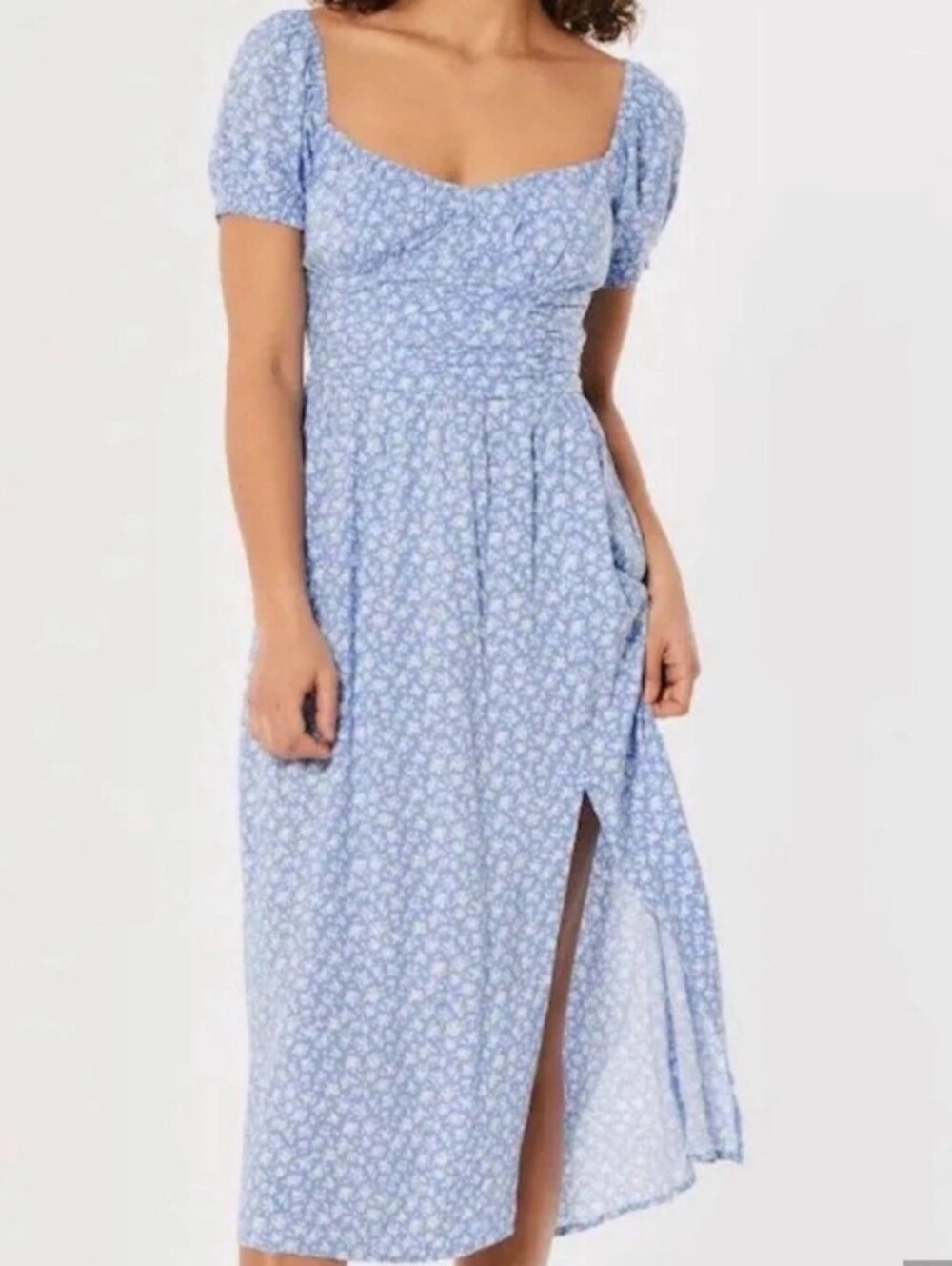 Hollister Blue Floral Midi Dress